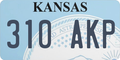 KS license plate 310AKP
