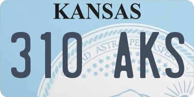 KS license plate 310AKS