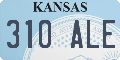 KS license plate 310ALE