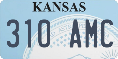 KS license plate 310AMC