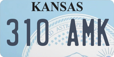 KS license plate 310AMK
