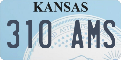 KS license plate 310AMS