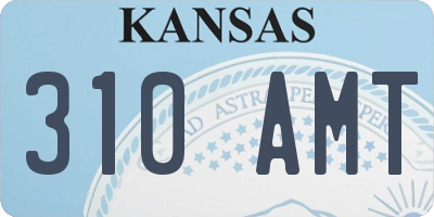 KS license plate 310AMT