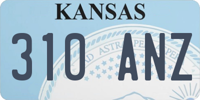 KS license plate 310ANZ