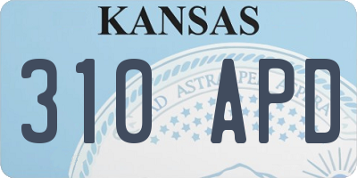 KS license plate 310APD