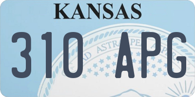 KS license plate 310APG