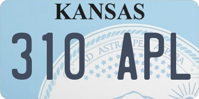 KS license plate 310APL
