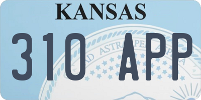 KS license plate 310APP