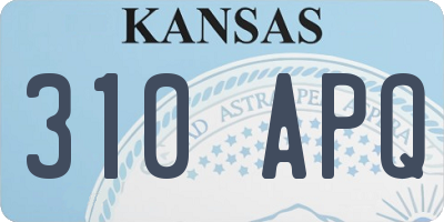 KS license plate 310APQ