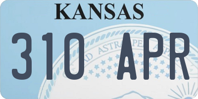KS license plate 310APR