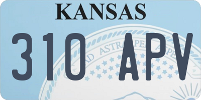 KS license plate 310APV
