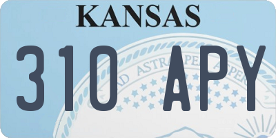 KS license plate 310APY