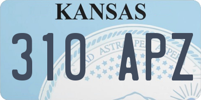 KS license plate 310APZ