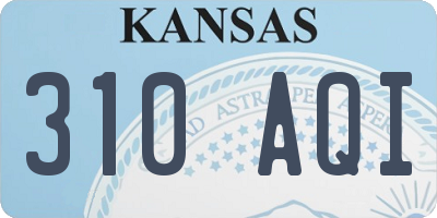 KS license plate 310AQI