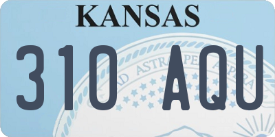 KS license plate 310AQU