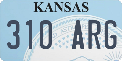 KS license plate 310ARG