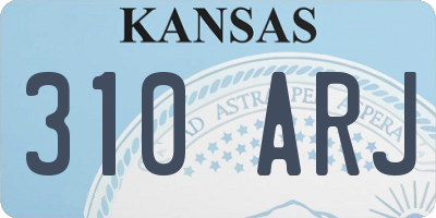 KS license plate 310ARJ