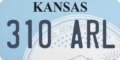 KS license plate 310ARL