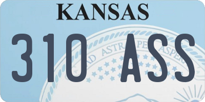 KS license plate 310ASS