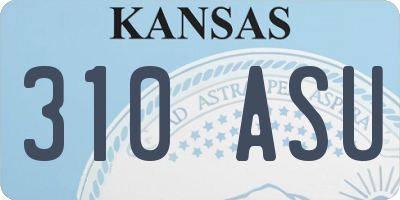 KS license plate 310ASU