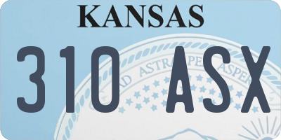 KS license plate 310ASX