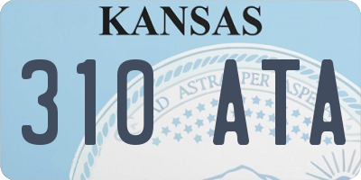 KS license plate 310ATA