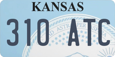 KS license plate 310ATC