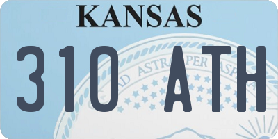 KS license plate 310ATH