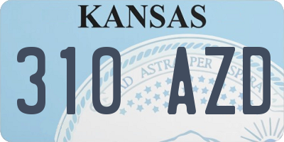 KS license plate 310AZD