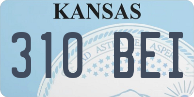 KS license plate 310BEI