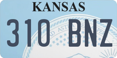 KS license plate 310BNZ