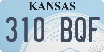 KS license plate 310BQF