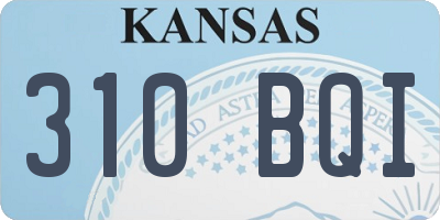 KS license plate 310BQI