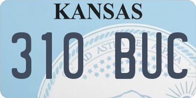 KS license plate 310BUC