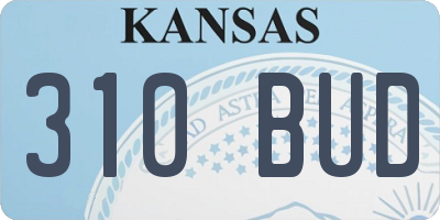 KS license plate 310BUD