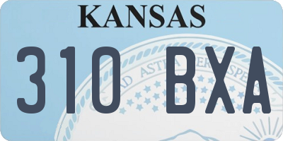 KS license plate 310BXA