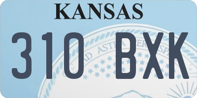 KS license plate 310BXK