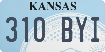 KS license plate 310BYI