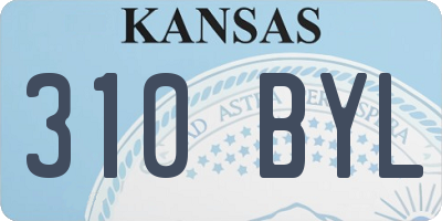 KS license plate 310BYL