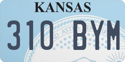 KS license plate 310BYM