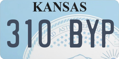 KS license plate 310BYP