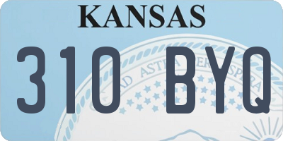 KS license plate 310BYQ