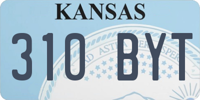 KS license plate 310BYT