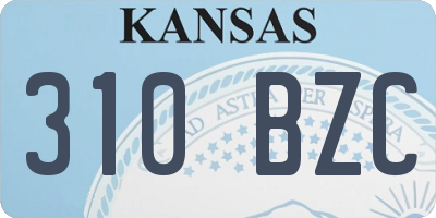 KS license plate 310BZC