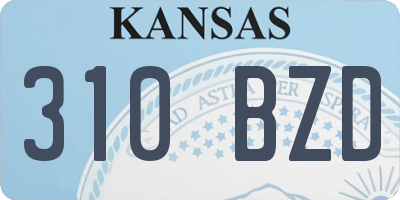 KS license plate 310BZD
