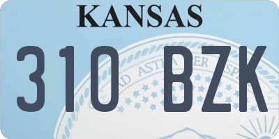 KS license plate 310BZK