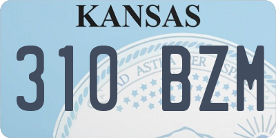KS license plate 310BZM