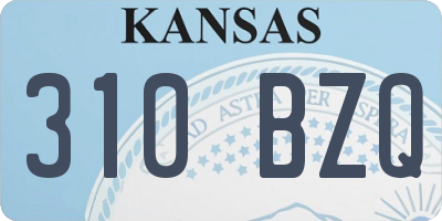 KS license plate 310BZQ