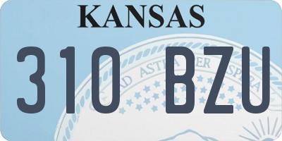 KS license plate 310BZU