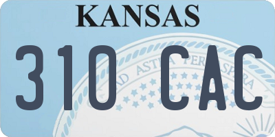 KS license plate 310CAC